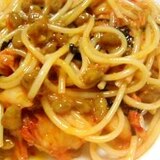 極旨！納豆キムチパスタ♪